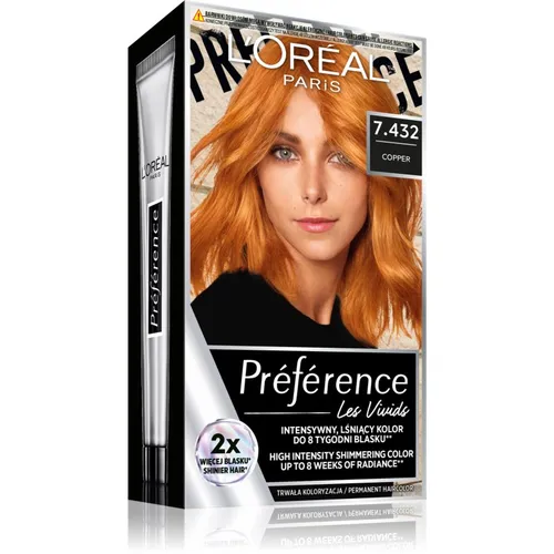 L’Oréal Paris Préférence Vivids Haarfarbe 7.432 Copper
