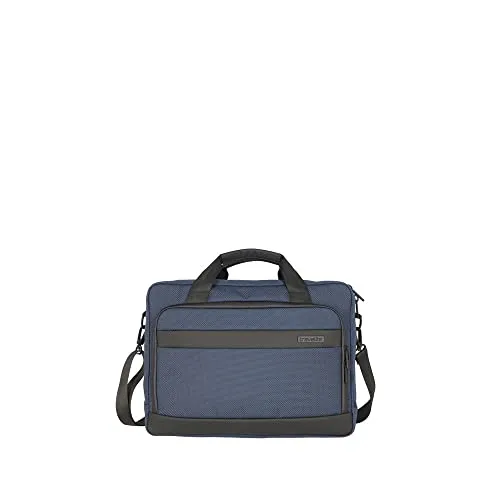 travelite Unisex Meet Laptopbag - Marineblau Schultertasche - Laptop-Schultertaschen mit zwei Hauptfächern für sicheren Transport von Geräten, ideal für unterwegs. Maße: 40 x 30 x 12 cm.
