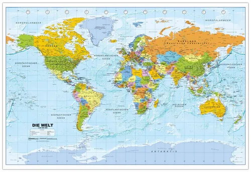 Interkart Landkarten & Globen GmbH Poster Weltkarte Kleinformat