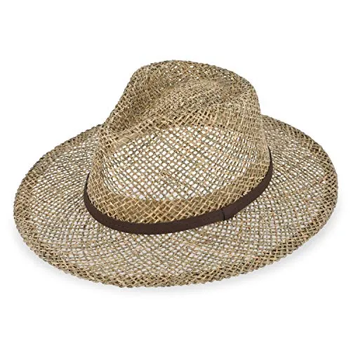 Fiebig Strohhut Fedora aus Seegras mit Kunstlederband von Fiebig