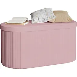 WOLTU Faltbare Aufbewahrungsbank in Hellrosa in pink von WOLTU