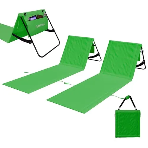 24MOVE® Strandmatte 2er Set mit Rückenlehne - Camping-Möbel für maximalen Komfort am Strand – klappbar, tragbar und mit Gurt für einfachen Transport. Genießen Sie entspannte Tage in der Sonne!