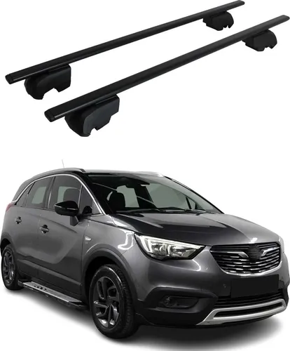 OMAC Dachträger für Opel Vauxhall Crossland X (2017-2020) - Dachgepäckträger mit aerodynamischem Design, abnehmbar und wasserbeständig, ideal für vielseitige Transportmöglichkeiten von Gepäck, Fahrrädern und Kajaks.