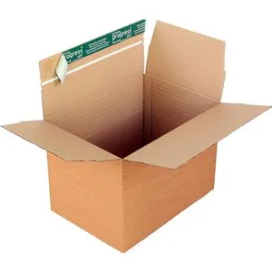 progress Faltkartons Premium, 1-wellig, 10 Stück, mit Automatikboden,Innenmaße 304 x 216 x 130-220mm