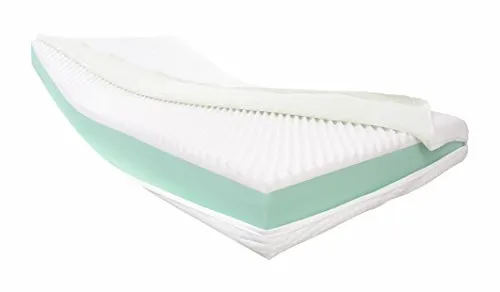 Dibapur® Visco Orthopädische Visco + Kaltschaummatratze (Hohes Raumgewicht) Auswahl x ca.16 cm Kern mit einem glatten Aloe Vera Bezug ca. 16,2 cm - Made in Germany (125x190 H3)