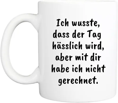 Geschenkehöhle Tasse Lustige Spruchtasse Arbeit – Kaffeebecher Büro Geschenk für Kollegen, 330 ml Fassungsvermögen ideal für Kaffee, Tee oder andere Heißgetränke