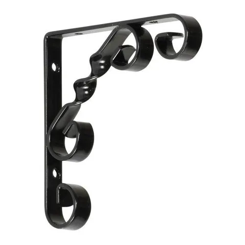 Regalhalter 100x100mm Regalträger Regalwinkel Wandkonsole Ornament Schwarz