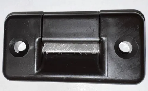 Gurtführung aus Kunststoff braun, eckig rechteckig für Gurt bis 23 mm mit Bürste