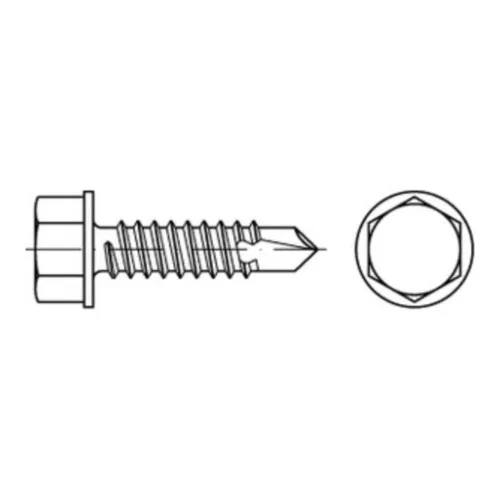 Reyher  7504K Bohrschrauben 3,5x25 verzinkt Sechskantkopf (1000 Stück)