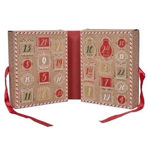 Adventskalender mit Duftkerzen 2025 – 24 Duftkerzen & Weihnachtsdeko – Luxuriöser Adventkalender für Frauen – Geschenkidee zu Weihnachten – Winterliche Düfte – Premium Geschenkbox in Rot & Gold