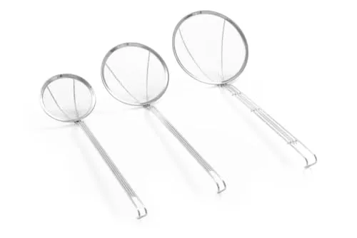 Hendi Frittierschaufel, Ø 260 mm - Sonstige Küchenhelfer, ideal zum sicheren Herausnehmen von frittierten Speisen dank verstärktem Drahtgriff