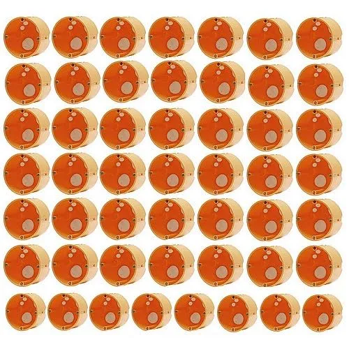 Hohlwanddose winddicht HK50 Ø68x48mm - Flachgerätedose für sicheren Einsatz - Winddichte Hohlwand-Gerätedose Ø68x48mm, ideal für Plattenstärken von 7-35mm. Mit Durchstoßmembranen und Halterand für einfache Installation. Inklusive Schrauben und geprüft bis 650°C.