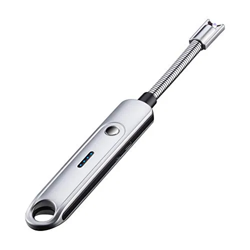 SunTime Elektrisches Lichtbogen Feuerzeug Wiederaufladbar Flammenlos Winddicht Plasma-USB-Feuerzeug 360° Drehbar Flexibel