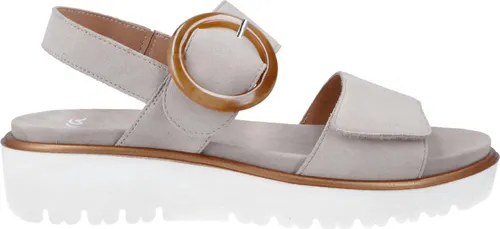 Ara BILBAO Keilsandale - Modische Plateausandale mit Klettverschluss - Wanderschuhe in G-Weite, aus hochwertigem Ziegenveloursleder, mit gepolstertem Softfußbett für optimalen Tragekomfort und Dämpfung.