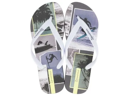 Ipanema Herren Summer V Ad Zehentrenner, Dunkelgrau, Weiß, Gelb, 41/42 EU