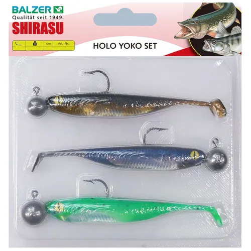 Balzer Holo Yoko Set 6,5cm 2g, 3g, 5g - 3 Gummifische, Gummiköder, Kunstköder