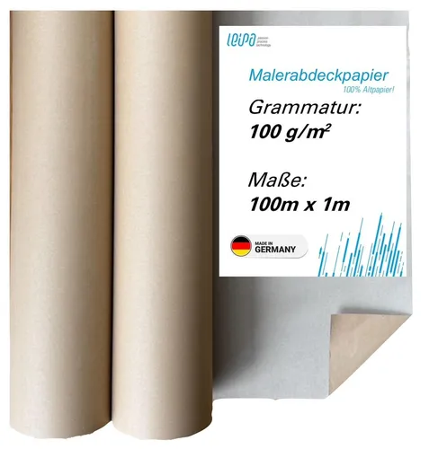 Doppelpack Standard Malerabdeckpapier 1x100 m braun 100 g/m²