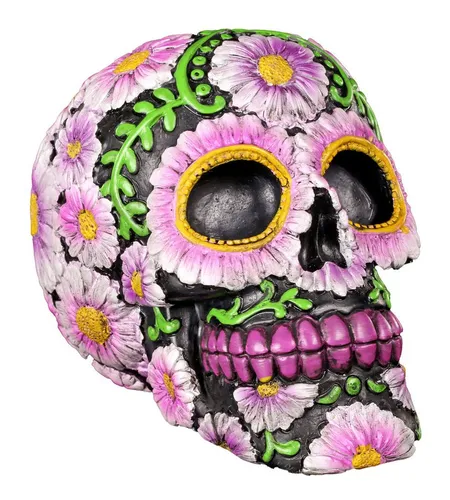 Figuren Shop GmbH Fantasy-Figur Totenkopf - Sugar Petal - Fantasy Gothic Totenschädel Dekoration