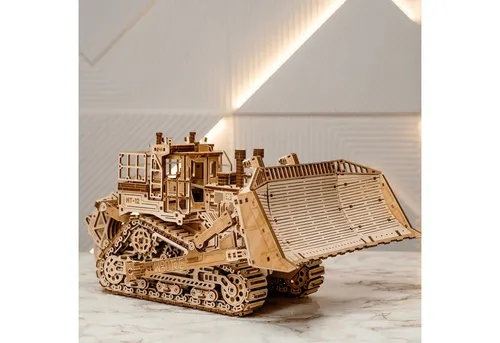 Wood Trick Terrain Titan – Detaillierter Bulldozer-Bausatz aus Holz