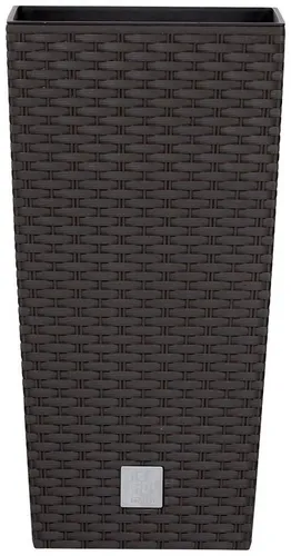 Prosperplast Pflanzkübel Rato square 28,7x28,7x55 cm - UV-beständig - Moderner Pflanzkübel aus robustem Kunststoff, ideal für den Innen- und Außenbereich. Mit 14 l Fassungsvermögen und inklusive Einsatz für eine einfache Bepflanzung.