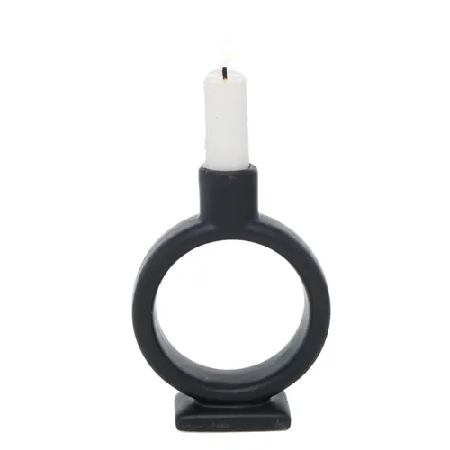 Kerzenleuchter VALONGO BHT 5x19x16 cm schwarz in schwarz von Sonstige