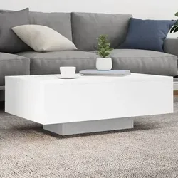 vidaXL Couchtisch mit RGB-LED-Leuchten – Modern und Vielseitig - Stylischer Couchtisch mit anpassbaren RGB-LED-Leuchten, ideal für jeden Wohnstil. Robuste Holzwerkstoff-Oberfläche sorgt für Stabilität und Langlebigkeit.