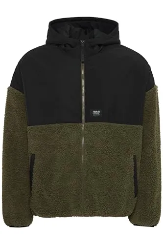 !Solid SDMarkTeddy Herren Jacke Teddy-Jacke Übergangsjacke mit Kapuze Eingrifftaschen Regular fit, Größe:L, Farbe:Ivy Green (190512)