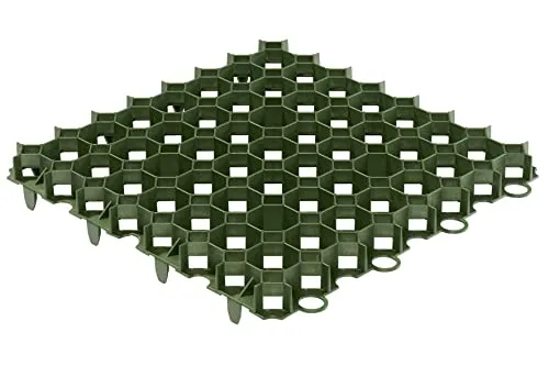 Gutta Rasengitter Rasengitterplatten Rasenwaben Bodenwaben Paddockplatten Gehwegplatten 50x50x4 cm - grün - 20 Stück