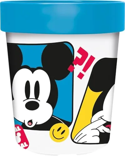 Tataway Disney Mickey Mouse Mickey Mouse Mickey Mouse blauer Plastikbecher 260 ml mit rutschfestem Boden