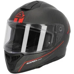 Acerbis Tarmak 2024 Helm, schwarz-rot, Größe M - Motorradhelm mit integriertem Sonnenvisier und Pinlock-Vorbereitung für klare Sicht bei jedem Wetter, ideal für Männer.