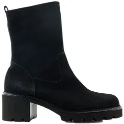 Paul Green Damen Stiefelette Schwarz, 42 EU / 8 UK - Wanderschuhe mit leichtem EVA-Sohle und elegantem Blockabsatz, ideal für den Alltag und Freizeit.