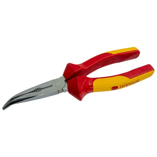Dönges Flachrundzange 200 mm, VDE-isoliert - Zangen für sicheres Arbeiten an spannungsführenden Teilen, isoliert bis 1.000 V, mit gebogenen, fein geriffelten Greifflächen für präzises Arbeiten.