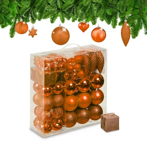 Weihnachtsbaumschmuck Orange von Relaxdays