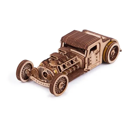 Holzbausatz Hot Rod - Konstruktionsspielzeug Komplette Sets & Packs, kreativer Holzbausatz für Auto-Enthusiasten, fördert Geschicklichkeit und Fantasie beim Bauen.