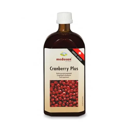 MEDOSAN Cranberry Sirup 250ml - Köstlicher Cranberrysirup mit 12 wichtigen Vitaminen, ideal zur Unterstützung der täglichen Ernährung. Perfekt für einen fruchtigen Genuss im Alltag! Erleben Sie die Vorteile eines leckeren Vitaminkomplexes in Ihrer Ernährung!  