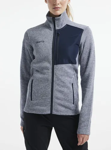 Craft ADV EXPLORE HEAVY FLEECE JACKET | Fleecejacke Damen XL | Flow-Blaze - Funktionsjacken: Diese Fleecejacke hält dank recyceltem Material besonders warm und bietet mit der gebürsteten Innenseite hohen Komfort. Die praktische Reißverschlusstasche sorgt für sicheren Transport Ihrer Essentials.