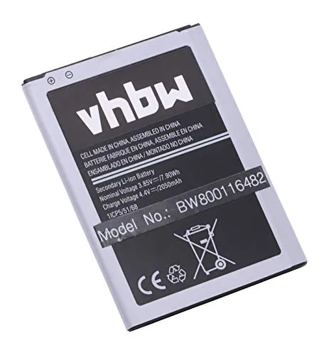 vhbw Akku kompatibel mit Samsung Galaxy AMP 2, Express 3, J1 2016, J1 6, J1 6 Duos 4G LTE Handy Smartphone Telefon (2000mAh, 3,85V, Li-Ion)