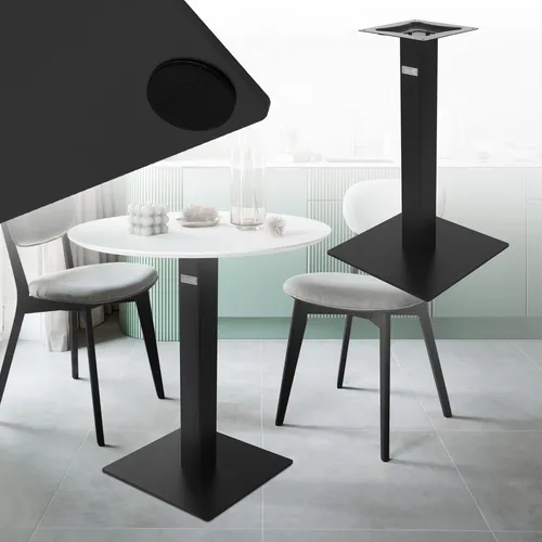 ML-DESIGN Tischbein Tischgestell Schwarz - Stabiles Tischgestell aus pulverbeschichtetem Stahl, Höhe 72cm, ideal für individuelle Tischprojekte und kreative Raumgestaltungen.