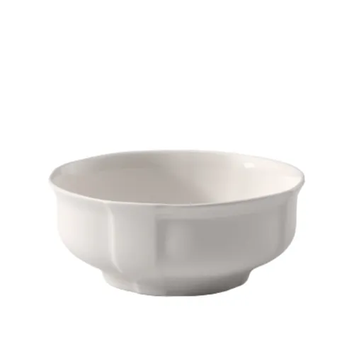 Villeroy und Boch Manoir Schüssel 21 cm - Elegante Salatschüssel aus Premium Porzellan mit fein herausgearbeiteten Reliefs, ideal für große Portionen und vielseitig einsetzbar, spülmaschinenfest und mikrowellengeeignet.