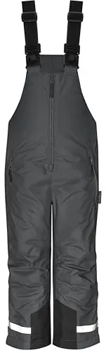 Playshoes Unisex Kinder Winterhose Schneehose, Grau, 116 - Schneehosen für Mädchen, warm wattiert, wind- und wasserdicht mit 5000mm Wassersäule. Integrierter Schneefang und reflektierende Elemente für optimale Sicherheit und Komfort beim Wintersport.