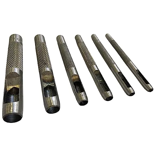 Craft-Equip 6 tlg. Locheisen-Satz 3 bis 8mm Lochstanzer Stanzeisen KFZ Werkzeug