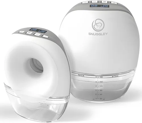 Snuggley Elektrische Milchpumpe Tragbar – Doppelpumpe mit 3 Modi & 12 Stufen - Gartenpumpen: Tragbare, freihändige Pumpe für effizientes Abpumpen mit Doppelpumpenfunktion und BPA-freiem Material, ideal für vielbeschäftigte Mütter.