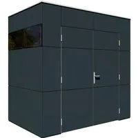 Gartenhaus Bertilo Trespa HPL Design Mini 231 x 165 cm anthrazit - Gartenhaus in modernem HPL Design, flachdach, robust und wetterfest, ideal für die Aufbewahrung im Garten.