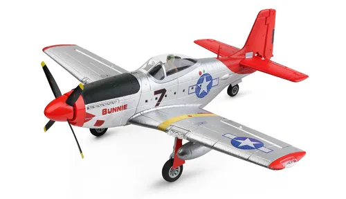 RC Flugzeug AMXFlight P51 4-Kanal 3D/6G RTF - RC-Modelle, ideal für Anfänger und Fortgeschrittene mit fortschrittlicher 3D/6G Stabilisierung für müheloses Fliegen.