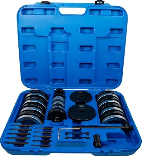 BGS Radlager-Werkzeug VAG 62+66+72+85 mm - KFZ-Werkzeuge für VW, AUDI, SEAT und SKODA, 31-teiliges Set aus robustem Stahl für präzisen Wechsel von Radlagern.