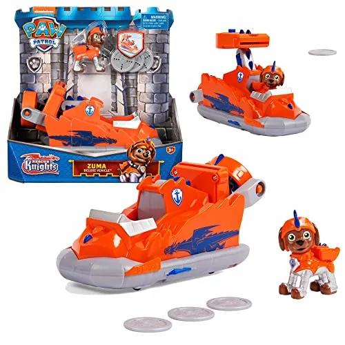 PAW PATROL Fahrzeuge Rescue Knights Deluxe Autos mit Spiel-Figuren, Figur:Zuma