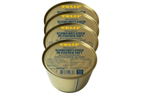 TULIP Wurstkonserve Schweinefleisch im eigenen Saft 400g Fleisch Schwein Frühstücksfleisch