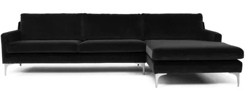 Eckgarnitur Ecksofa in Schwarz – Modernes Design für Ihr Wohnzimmer - Stylisches Ecksofa aus hochwertigem Textil, ideal für bis zu 3 Personen. Mit einer komfortablen Sitzhöhe von 42 cm und einer Breite von 160 cm bietet es perfekten Sitzkomfort für Ihr Zuhause.