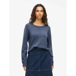 Viril O-Neck L/S Knit Top - Noos - Eleganter Pullover von Vila für Damen, mit gerippten Ärmelbündchen und Rundhalsausschnitt, perfekt für einen stilvollen Look im Alltag.