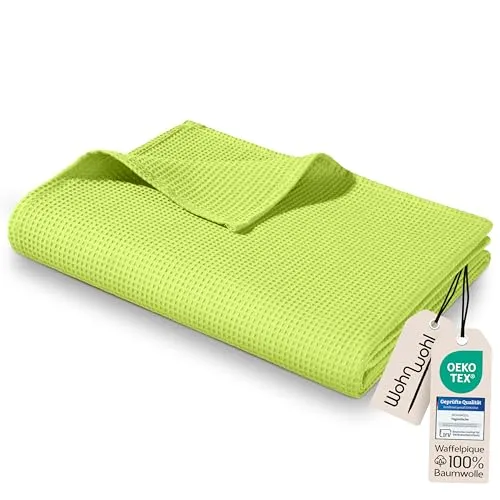 WOHNWOHL® Leichte Waffelpique Decke